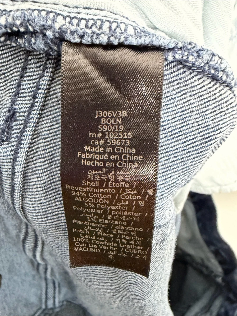 John Varvatos Bowery Slim Straight Mens Denim Jeans Size 36x32 blue
